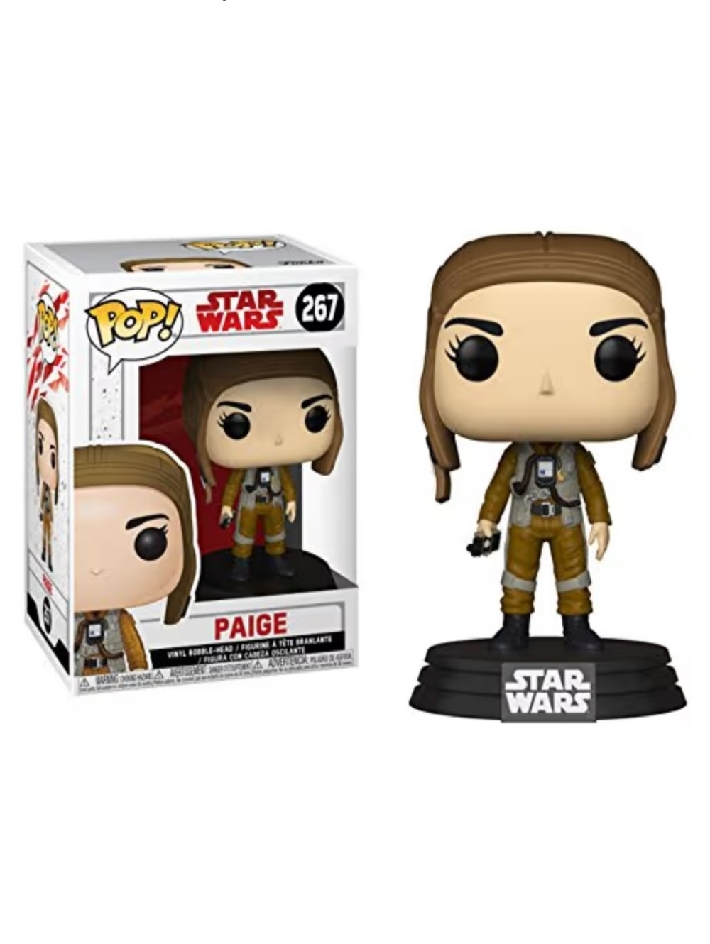 Funko Pop! Star Wars Paige Vinyl Bobble-Head Figure — Brown, Tan #267